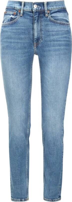 Ralph Lauren Slim-Fit Mid Rise Jeans Blauw Dames