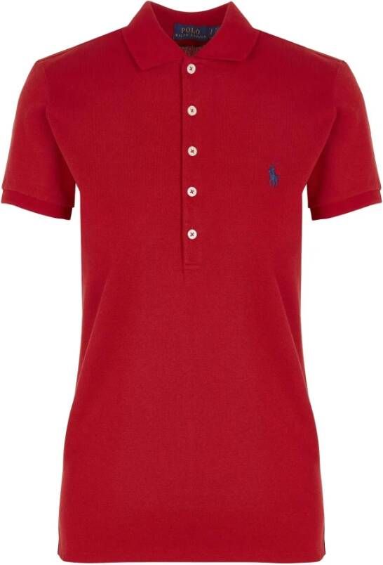 Ralph Lauren Slim-Fit Polo Shirt Rood Dames