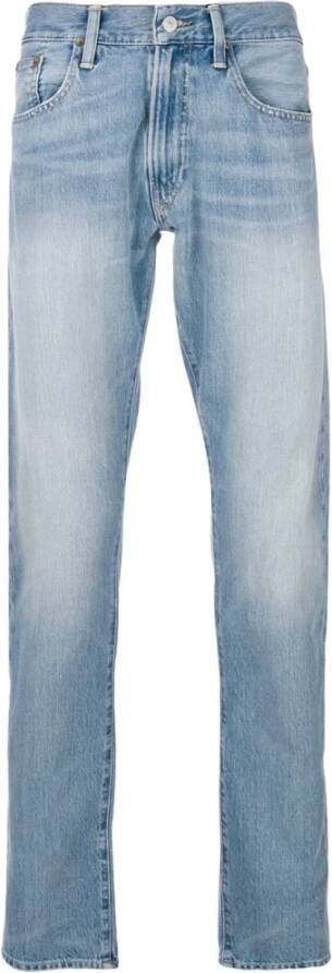 Ralph Lauren Slim-Fit Stone Wash Jeans Blauw Heren