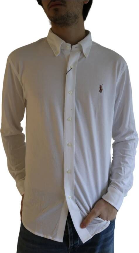 Ralph Lauren Sportieve Lange Mouw Shirt Wit Heren