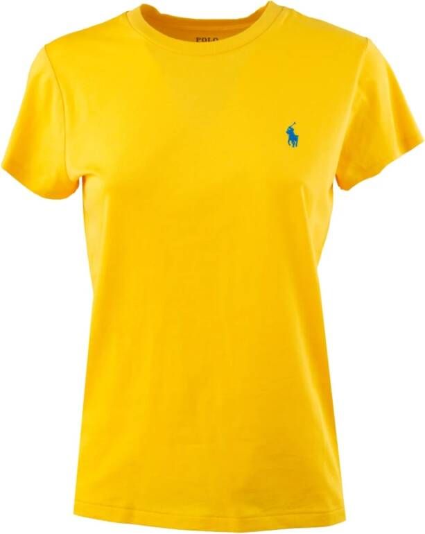 Ralph Lauren Stijlvolle Dames T-Shirt Collectie Yellow Dames