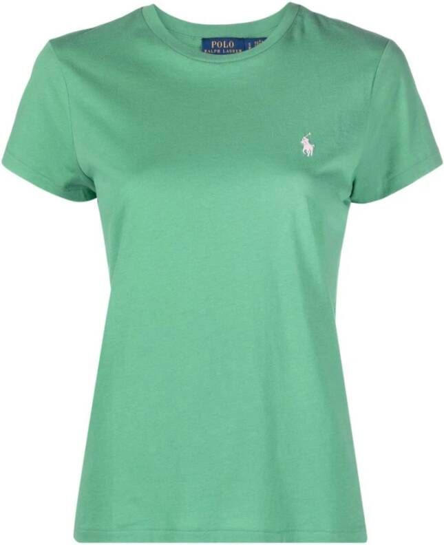 Ralph Lauren Stijlvolle Groene Jersey T-Shirt voor Vrouwen Groen Dames