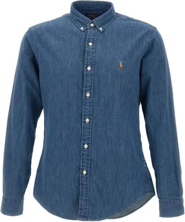 Ralph Lauren Stijlvolle katoenen denim overhemd voor heren Blauw Heren