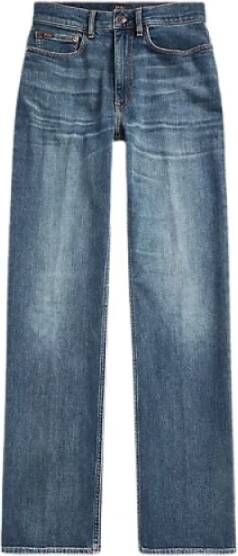 Ralph Lauren Straight Telesto Wash Jeans Blauw Dames