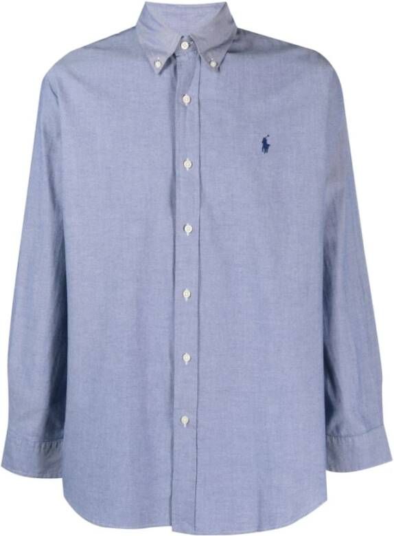 Ralph Lauren Stretch Oxford overhemd Blauw Heren