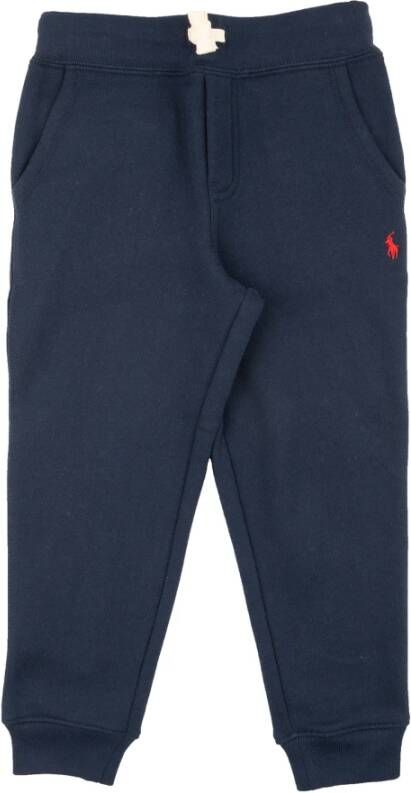 Polo Ralph Lauren joggingbroek met logo donkerblauw Jongens Katoen Logo 164 176