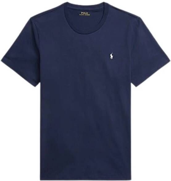 Polo Ralph Lauren Blauw Katoenen T-shirt met Polo Pony Borduursel Blue Heren