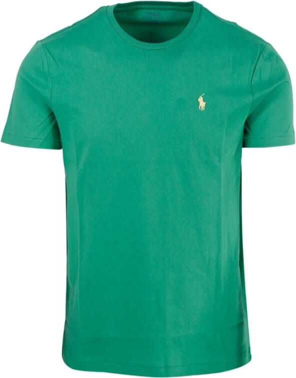 Polo Ralph Lauren Lifeboat Green Katoenen T-shirt met Geborduurd Logo Green Heren