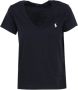 Polo Ralph Lauren Dames Katoenen V-Hals T-Shirt Stijl 211902403 003 Black Dames - Thumbnail 1