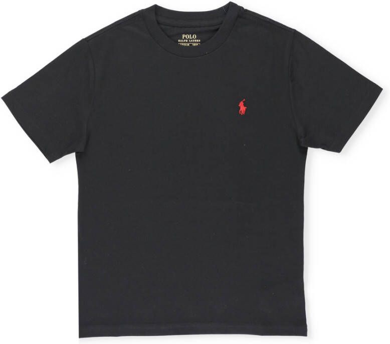 Polo Ralph Lauren T-shirt zwart Jongens Katoen Ronde hals Effen 140 152