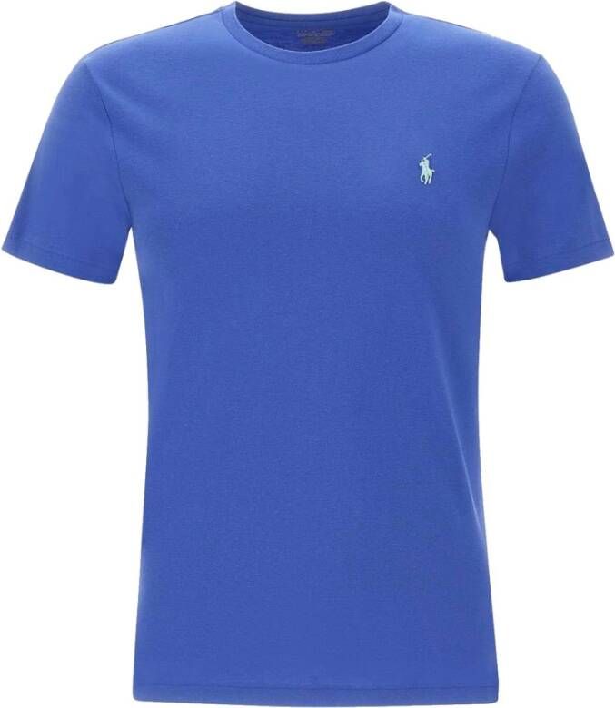 Polo Ralph Lauren Maidstone Blauw Katoenen T-shirt met Geborduurd Logo Blue Heren