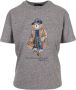 Ralph Lauren Grijze Katoenen T-shirt met Polo Bear Logo Gray Dames - Thumbnail 2