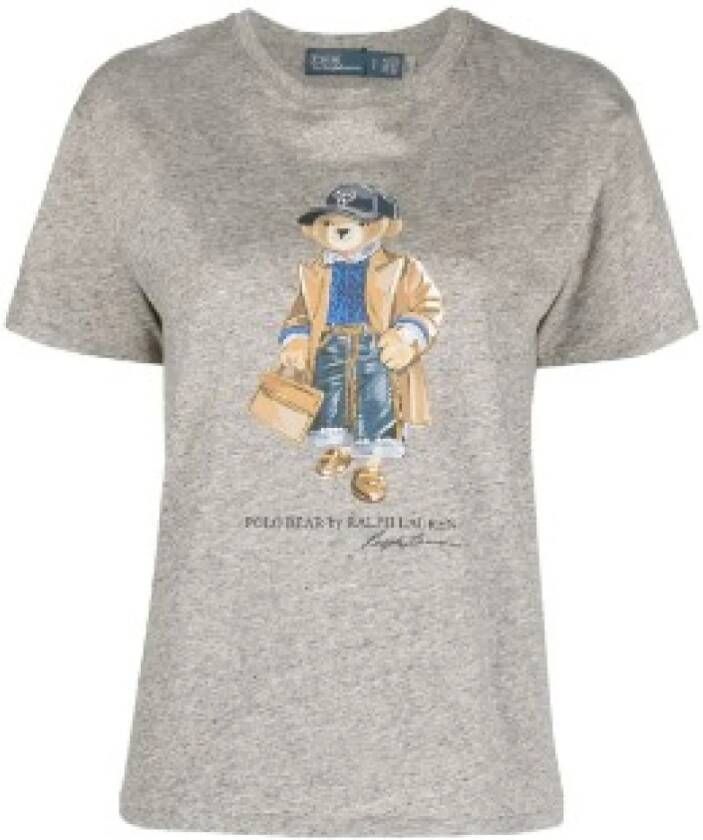 Polo Ralph Lauren Grijze Polo Bear Katoenen T-Shirt Gray Dames