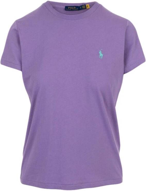 Polo Ralph Lauren Lilla Katoenen T-shirt Purple Dames
