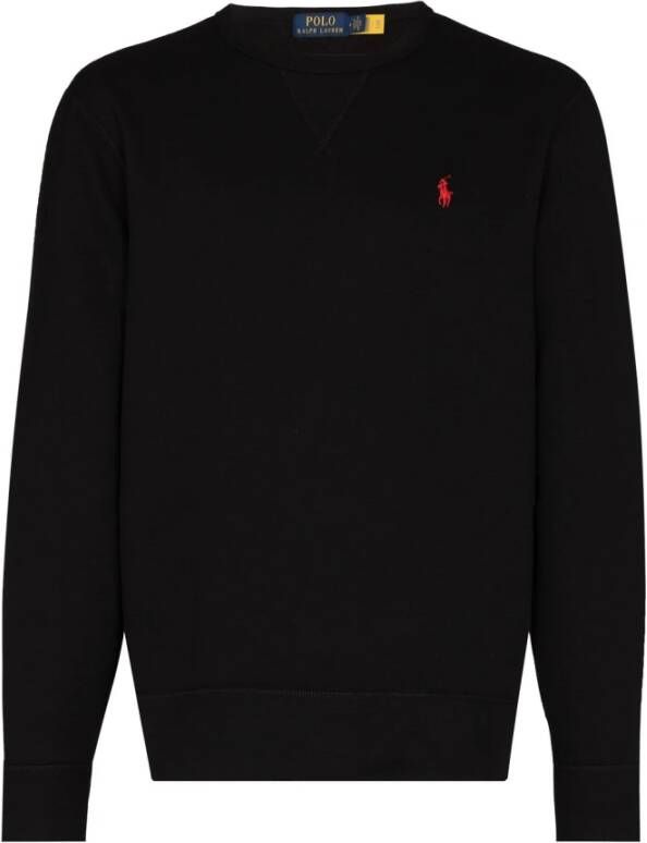 Ralph Lauren Zwarte Polo Pony Crew-Neck Sweatshirt Black Heren