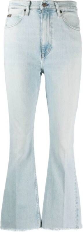 Ralph Lauren Hoge cropped flared jeans Blauw Dames