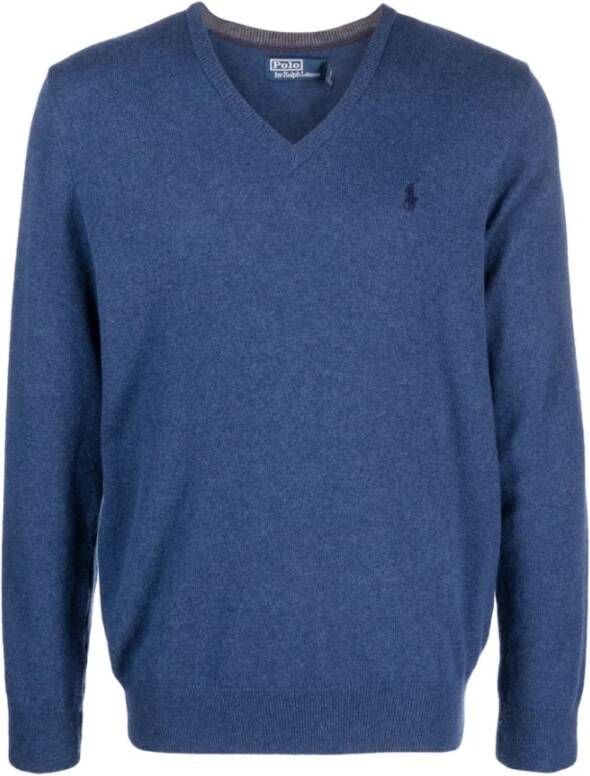 Ralph Lauren Polo Sweaters Blauw Blue Heren
