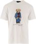 Polo Ralph Lauren Witte Ribgebreide T-shirts en Polos met Polo Bear Grafisch White Heren - Thumbnail 1