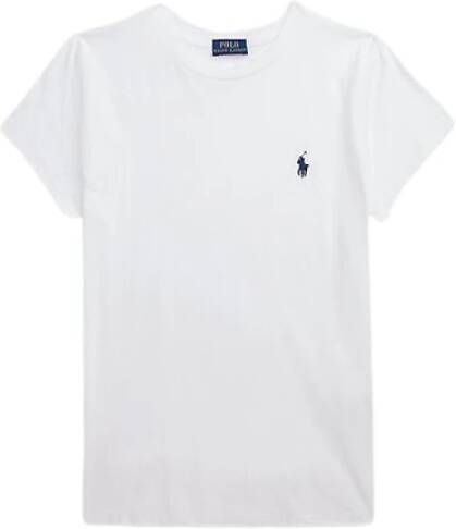 Ralph Lauren Wit Katoenen Jersey T-shirt White Dames