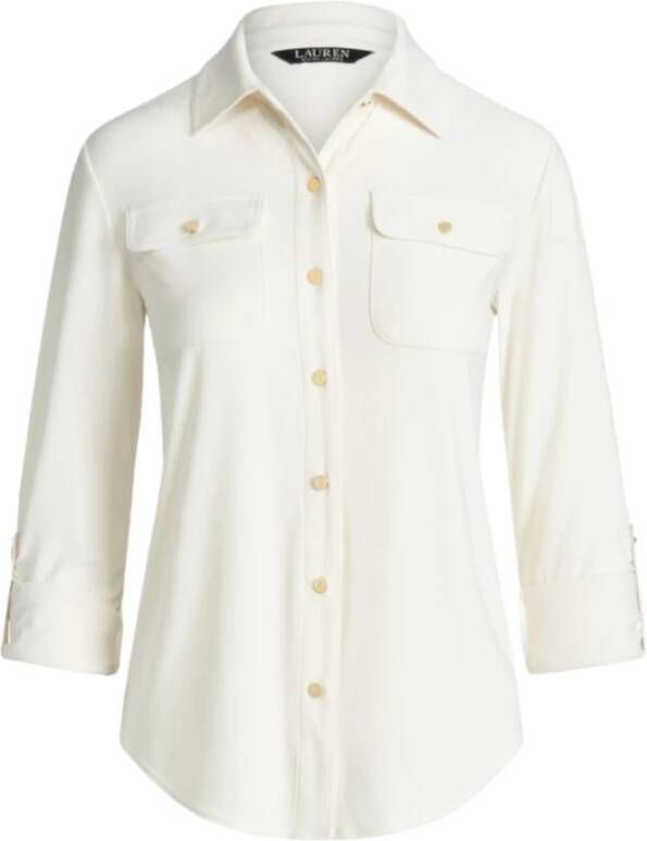 Ralph Lauren Witte Shirt met Logo aan de Zijkant White Dames
