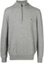 Ralph Lauren Grijze Wollen Trui met Hoge Kraag en Geborduurd Pony Logo Gray Heren - Thumbnail 1