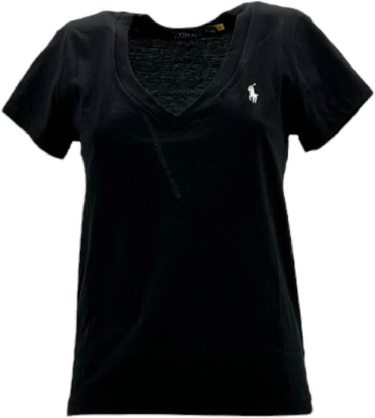 Ralph Lauren Zwarte Dames T-Shirt van Hoge Kwaliteit Zwart Dames