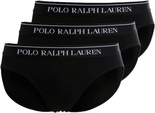 Ralph Lauren Zwarte Heren Slip 3-Pack met Logo Zwart Heren
