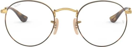 Ray-Ban Ronde metaaloptiek Bruin Dames