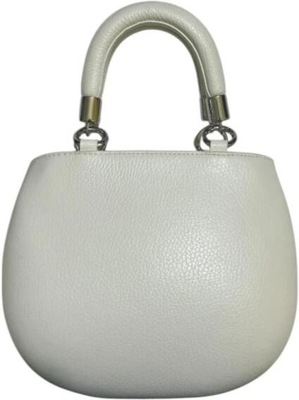Rebelle Witte leren tas met rits White Dames