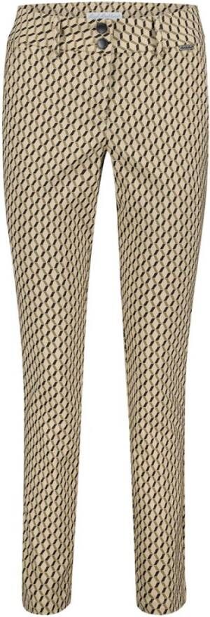 Red Button tapered fit broek Diana multi print met all over print clay