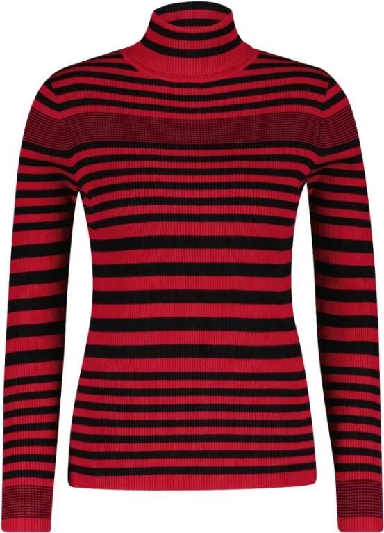 Red Button Pullover Rood Dames