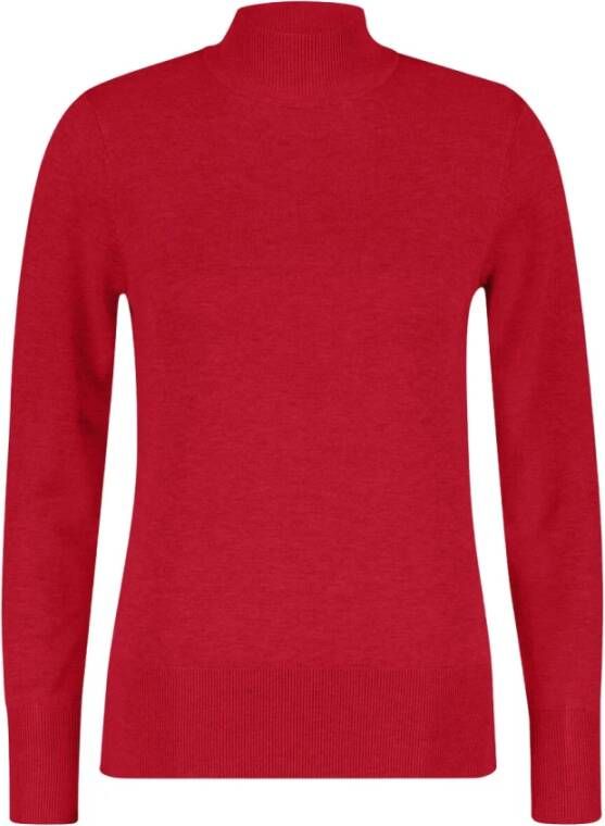 Red Button Pullover Rood Dames