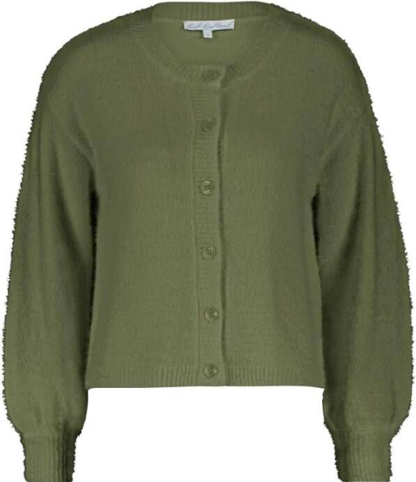 Red Button pullover Srb4131 Cardigan Fluffy Sage Groen Dames