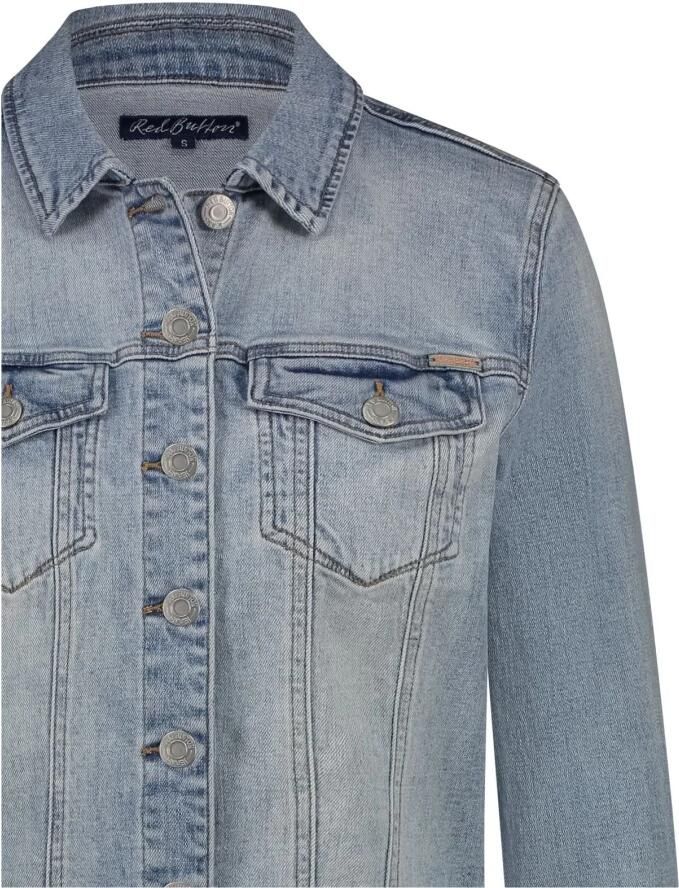 Red Button Bleach Denim Jack Blue Dames - Foto 4