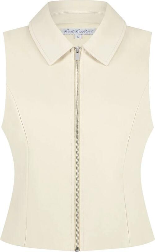 Red Button Ritssluiting Gilet Srb4490 Beige Dames
