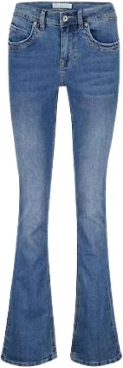 Red Button flared slim fit jeans Babette medium blue denim