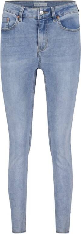 Red Button Skinny Jeans Blauw Dames