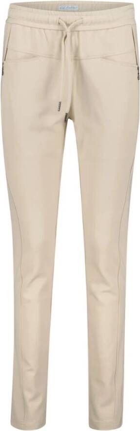 Red Button Stijlvolle Rode Knop Broek Beige Dames