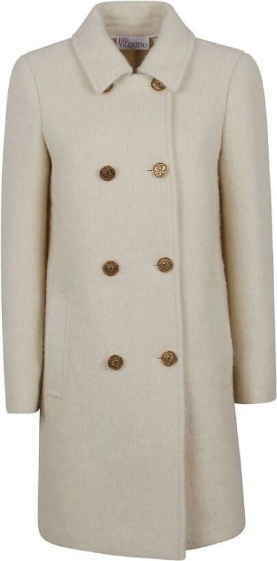 RED Valentino Double-Breasted Coats Beige Dames