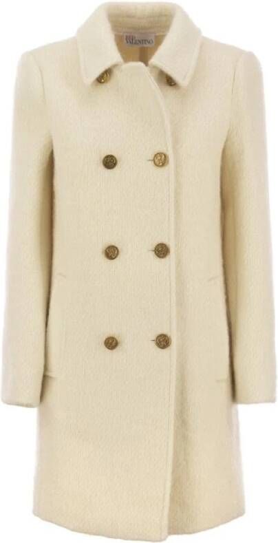 RED Valentino Double-Breasted Coats Wit Dames
