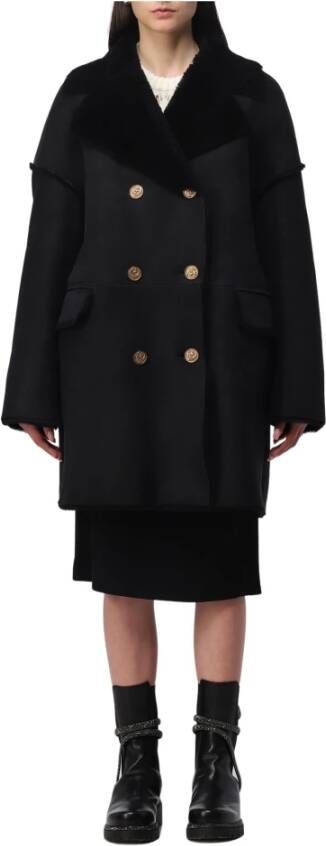 RED Valentino Double-Breasted Coats Zwart Dames