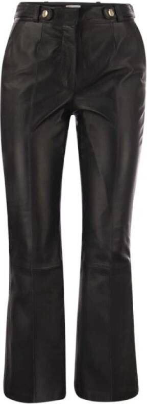 RED Valentino Leather Trousers Zwart Dames