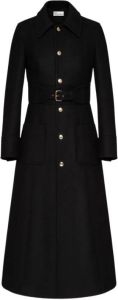 RED Valentino Single-Breasted Coats Zwart Dames