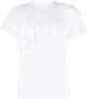 RED Valentino T-shirt met tule afwerking White Dames - Thumbnail 1