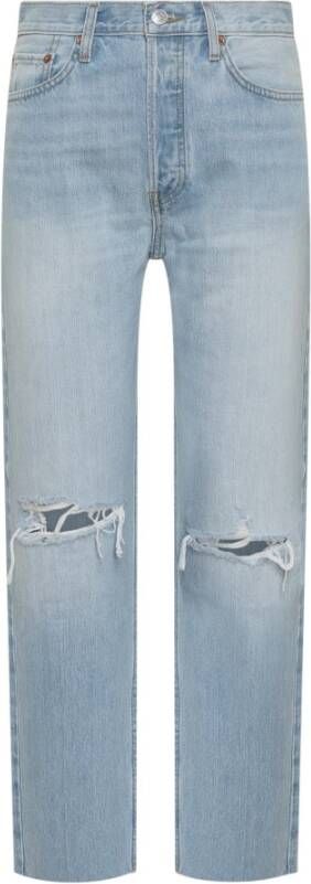 Re Done Brede jeans Blauw Dames