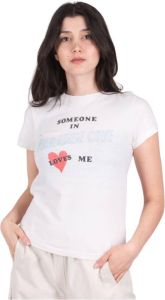 Re Done Classic Tee someone loves me vintage 024-2Wcgt212 Wit Dames