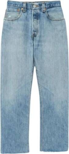 Re Done Cropped Trousers Blauw Dames