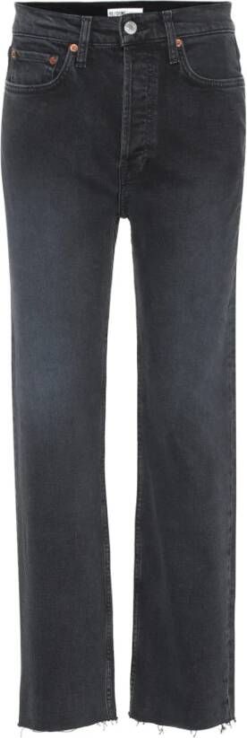 Re Done High Rise Comfort Stretch Jeans Black Dames