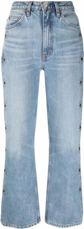 Re Done Vintage Flared Jeans met edelsteen details Blue Dames