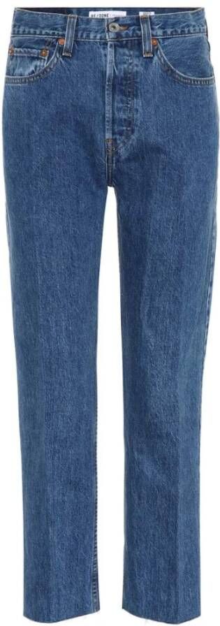 Re Done Jeans High Rise Blauw Dames